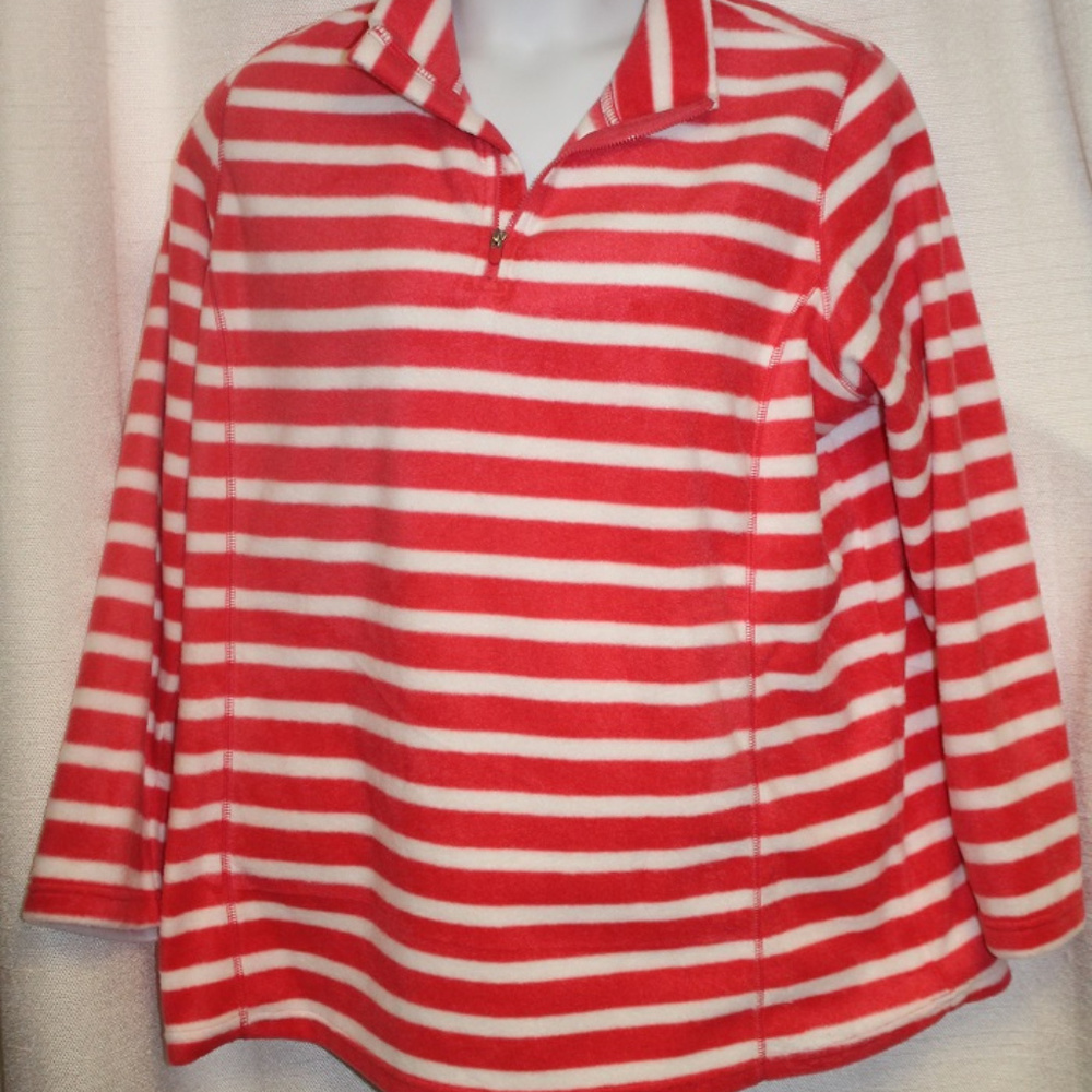 Woman Within 22/24 Micro Fleece 1/4 Zip  Top